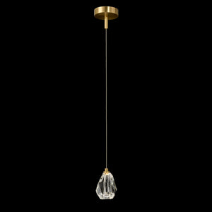 Faceted Chunk Crystal Single Droplight | John Richard - AJC-9136