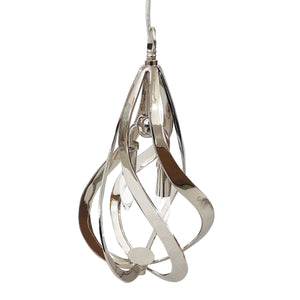 Ribbons of Polished Nickel Two-Light Pendant | John Richard - AJC-9302