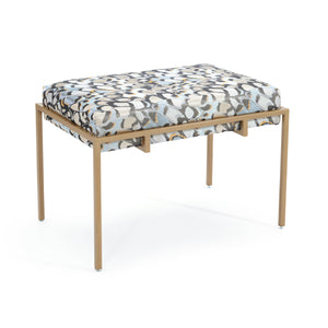 METAL GOLD UPHOLSTERED BENCH | John Richard - AMF-1491-5021-AS