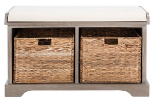 Freddy Wicker Storage Bench | Safavieh - AMH5736