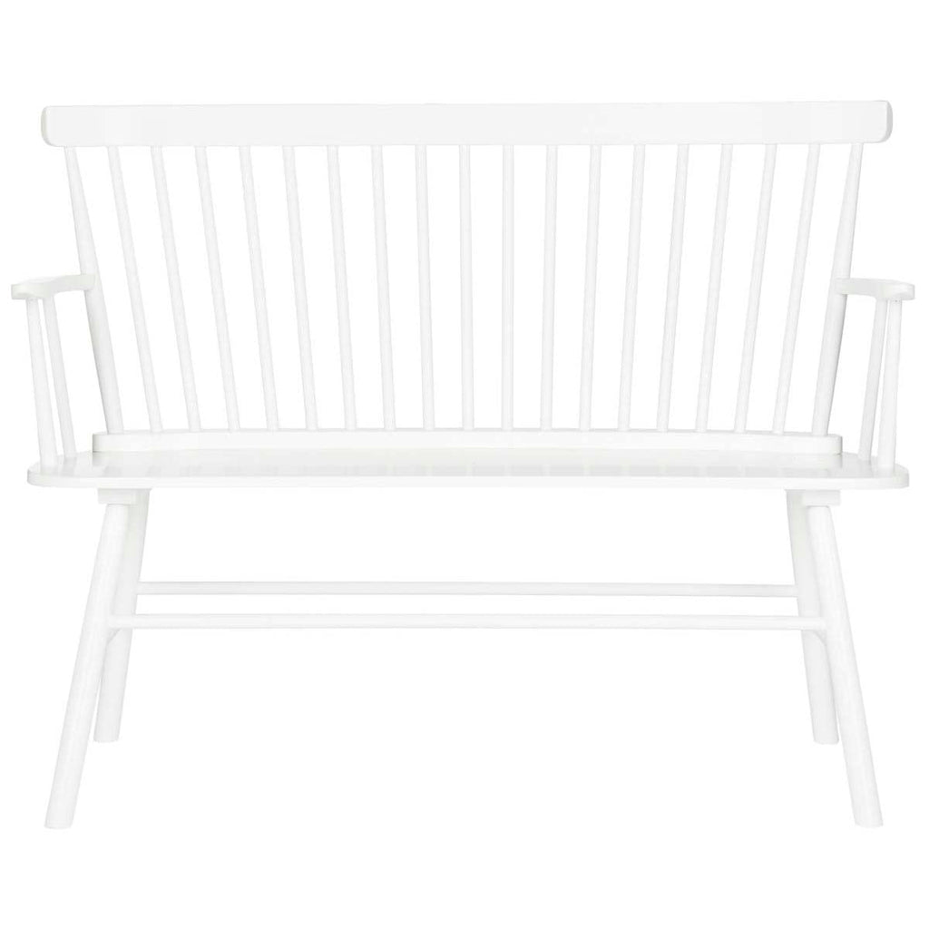 Safavieh Addison Spindleback Settee - White