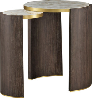 Orbit End Table - Obsidian with Bronzino | Baker Furniture - BAA3962