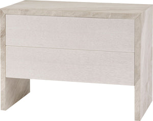 Baja Nightstand - Oyster with Lena Grey Marble | Baker Furniture - BAA4609
