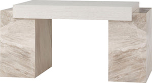 Brighton Desk - Oyster w/ Lena Grey Marble | Baker Furniture - BAA4687