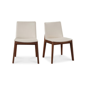 Deco Dining Chair Cream White PVC - Set Of Two | Moe's Home Collection - BC-1016-05