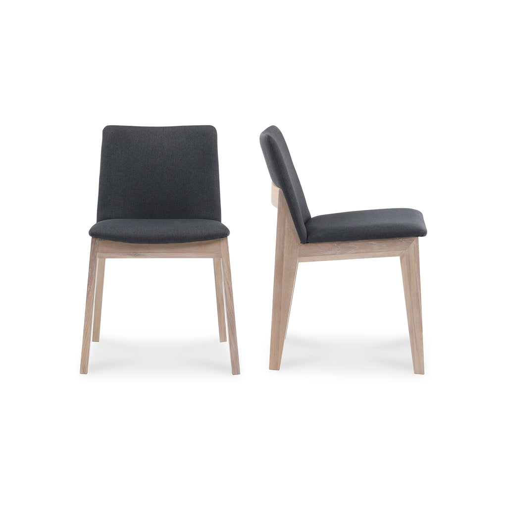 Deco Oak Dining Chair Dark Grey-Set Of Two | Moe's Furniture - BC-1086-25