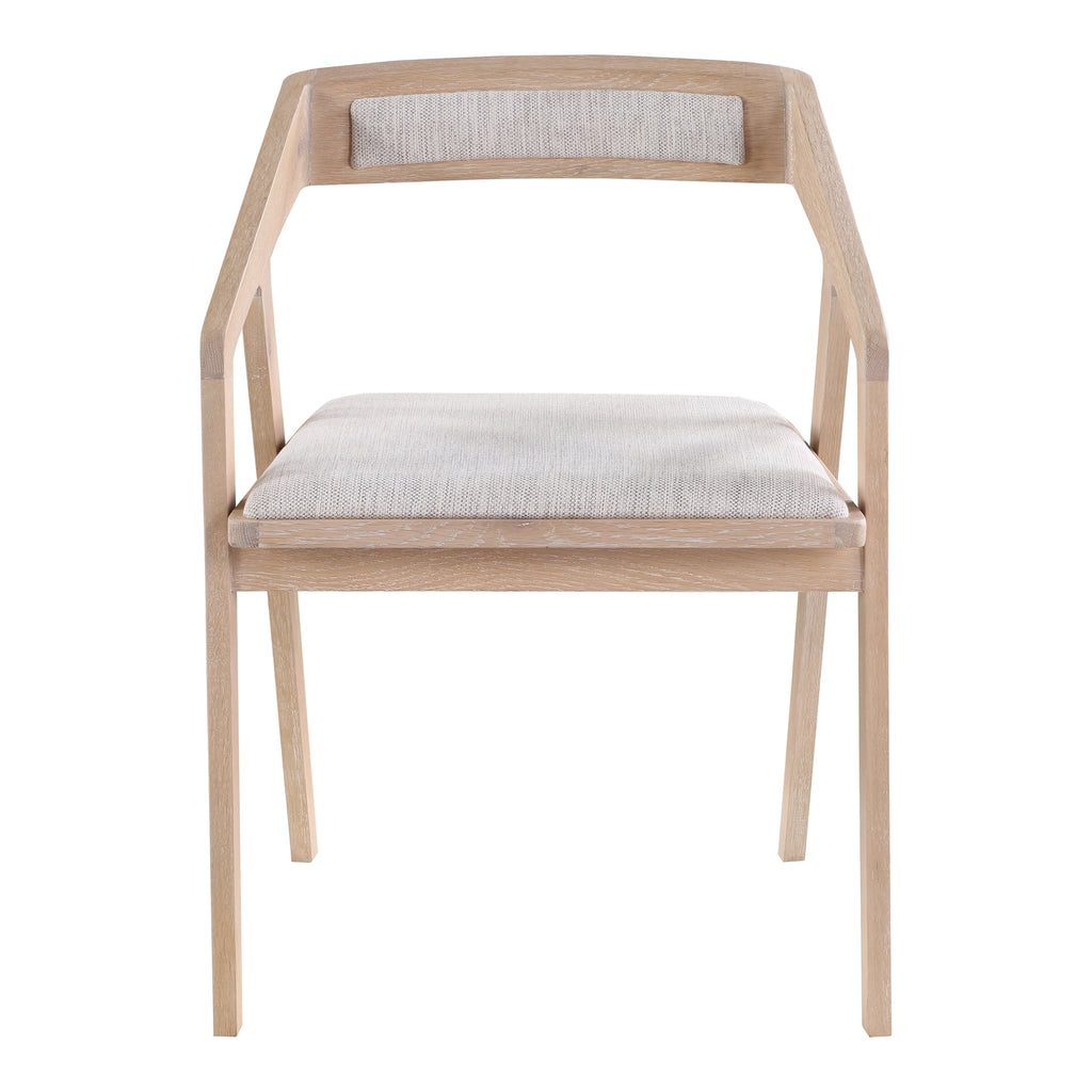 Padma Oak Arm Chair Light Grey | Moe's Furniture - BC-1091-29