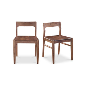 Owing Dining Chair Walnut-Set Of Two | Moe's Home Collection - BC-1123-03