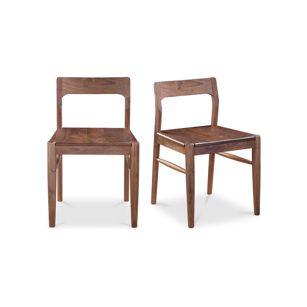 Owing Dining Chair Walnut-Set Of Two | Moe's Furniture - BC-1123-03