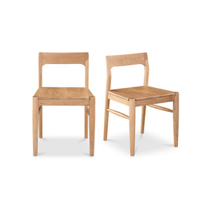 Owing Dining Chair Oak-Set Of Two | Moe's Home Collection - BC-1123-24