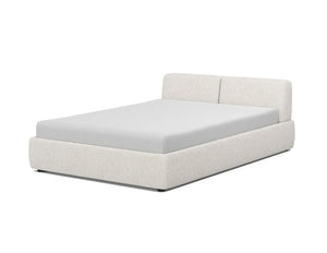 CLOUD9 Upholstered Bed Queen Cream Boucle Fabric | Mobital - BED-CLOU-CRBO-QUEEN