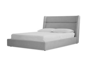 COVE Storage Bed King Heather Grey Fabric | Mobital - BED-COVE-HEAT-KING
