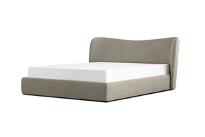 HARLOW Storage Bed King Putty Teddy Fabric | Mobital - BED-HARL-PUTT-KING