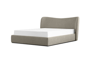 HARLOW Storage Bed Queen Putty Teddy Fabric | Mobital - BED-HARL-PUTT-QUEEN
