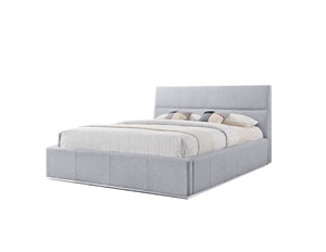 REVE Upholstered Bed Queen Grey Fabric | Mobital - BED-REVE-GREY-QUEEN