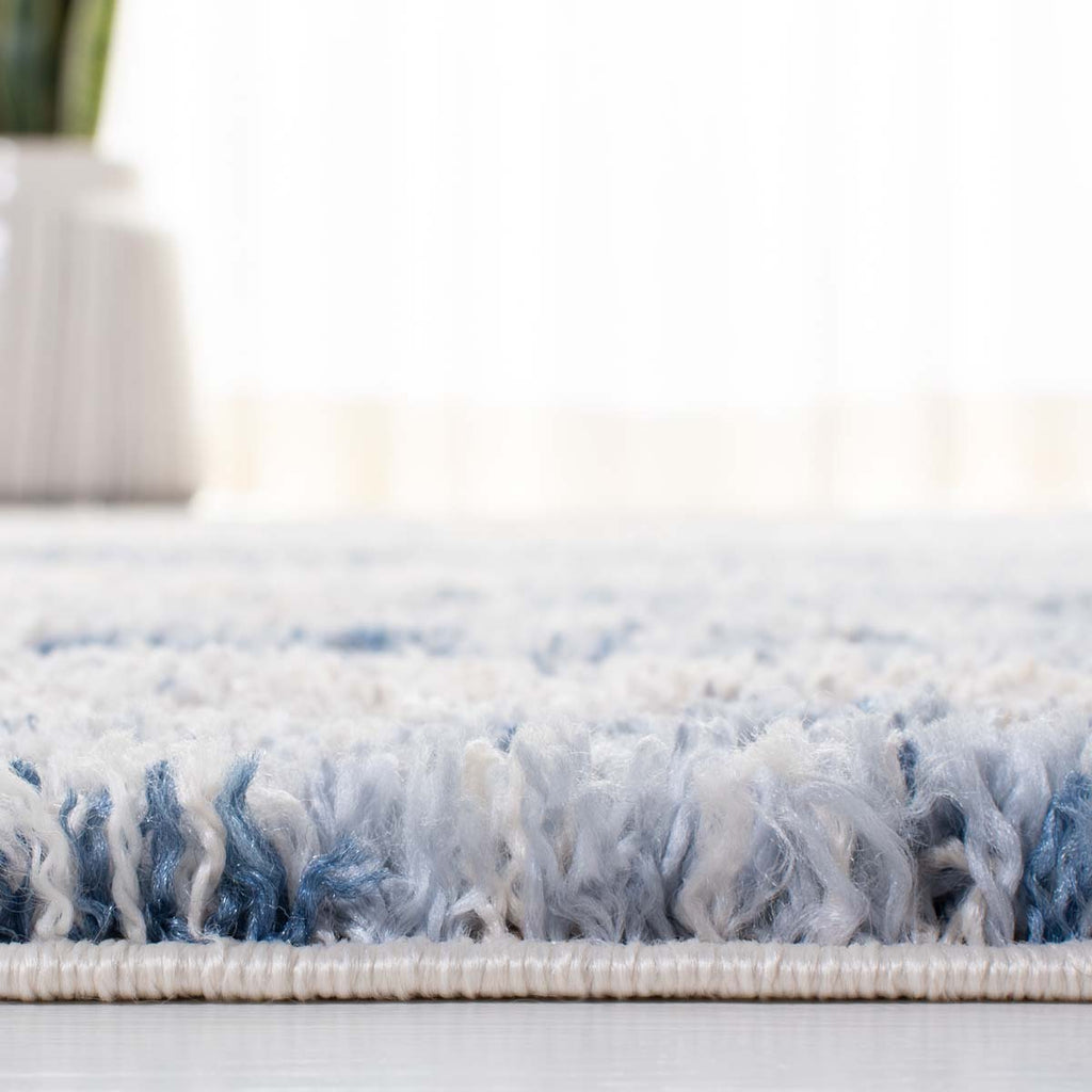 Safavieh Berber Shag 219 Rug, BER219 - BEIGE / BLUE