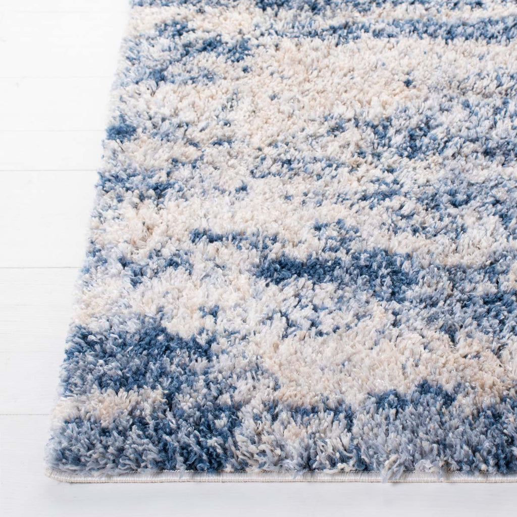 Safavieh Berber Shag 219 Rug, BER219 - BEIGE / BLUE