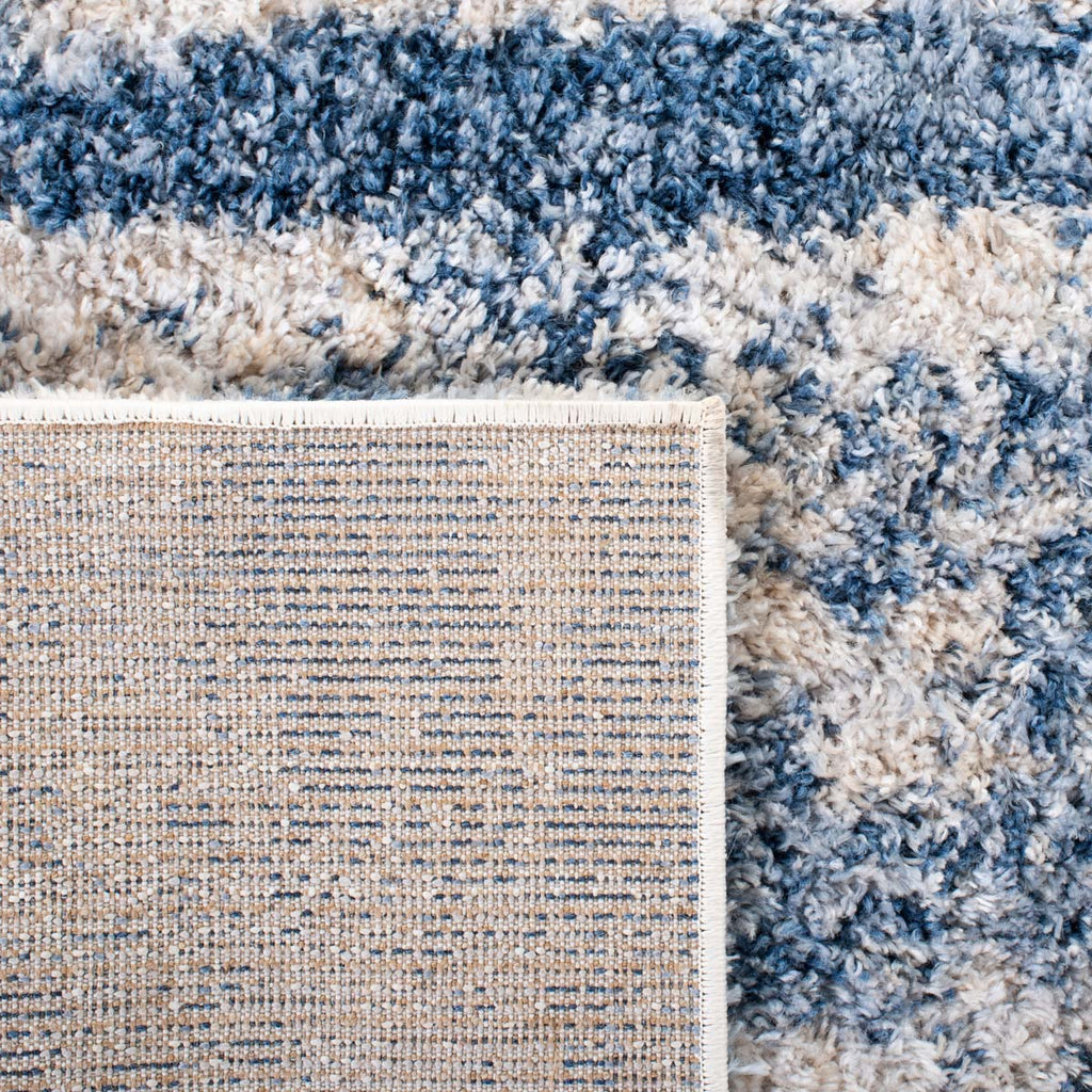 Safavieh Berber Shag 219 Rug, BER219 - BEIGE / BLUE