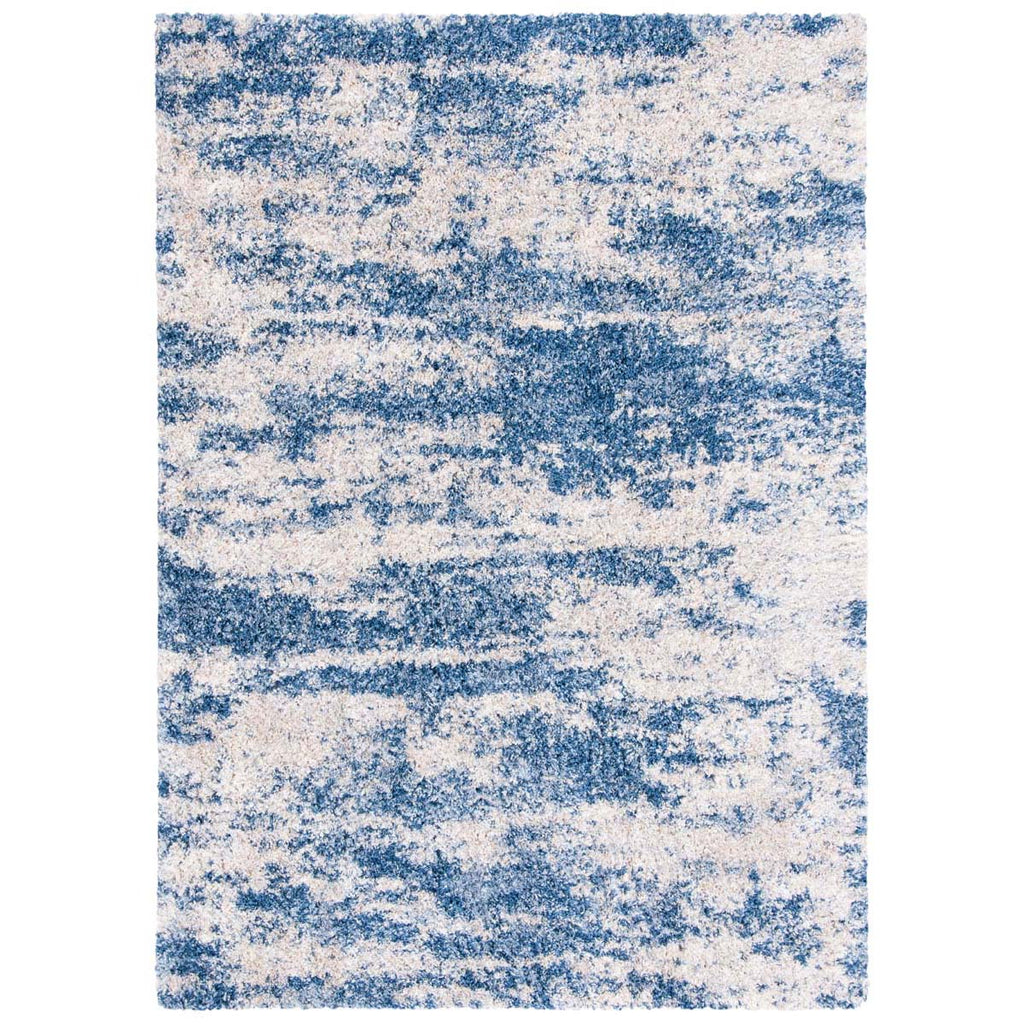 Safavieh Berber Shag 219 Rug, BER219 - BEIGE / BLUE