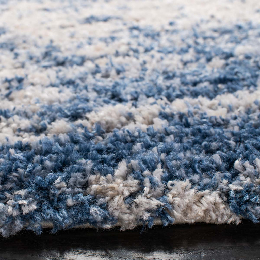 Safavieh Berber Shag 219 Rug, BER219 - BEIGE / BLUE