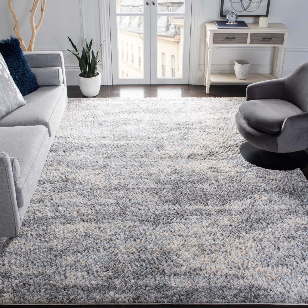 Safavieh Berber Shag 219 Rug, BER219 - GREY BLUE / CREAM