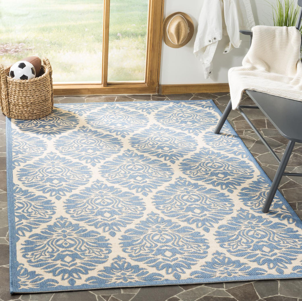 Contemporary Area Rug, BHS135N, 200 X 300 cm in Cream / Blue