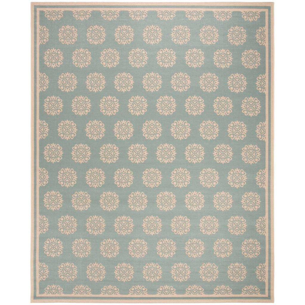 Safavieh Beach House Rug Collection BHS181K - Aqua / Cream