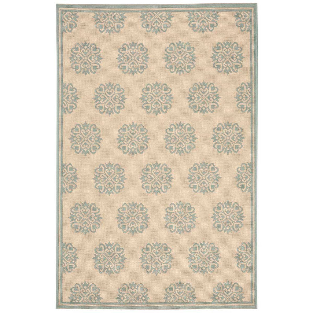 Safavieh Beach House Rug Collection BHS181L - Cream / Aqua