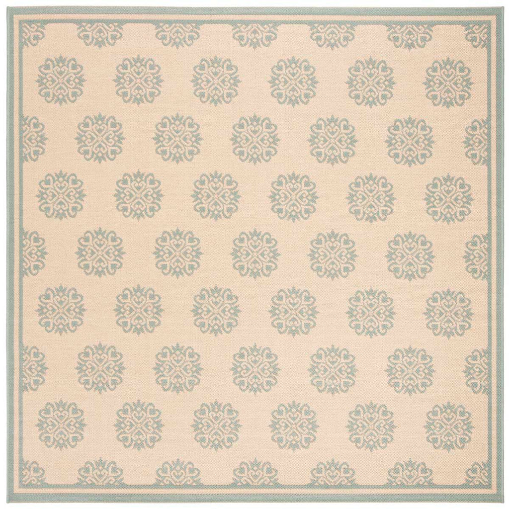 Safavieh Beach House Rug Collection BHS181L - Cream / Aqua