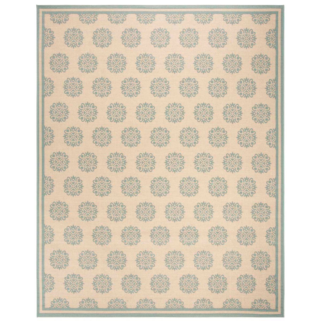 Safavieh Beach House Rug Collection BHS181L - Cream / Aqua