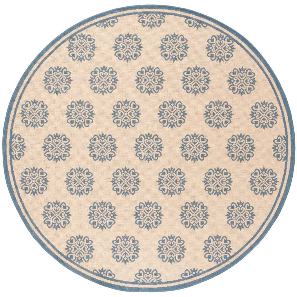 Safavieh Beach House Rug Collection BHS181M - Blue / Creme