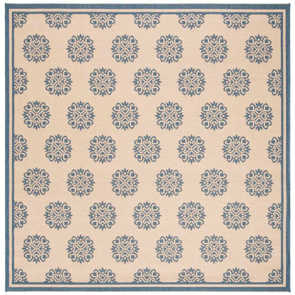 Safavieh Beach House Rug Collection BHS181M - Blue / Creme