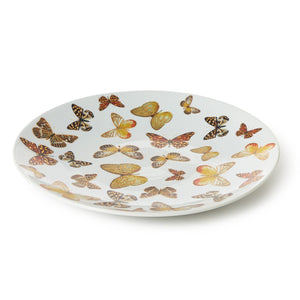 Butterfly Garden Decorative Plate with Golden Accents | Tozai Home - BLF180