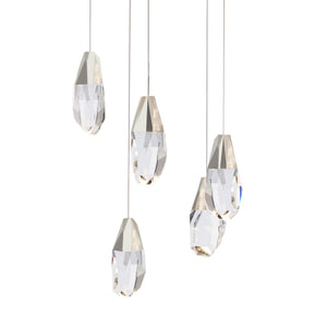 Martini 5 Light LED Chandelier in Polished Nickel with Clear Optic Crystal | Schonbek - BPD20205O-PN