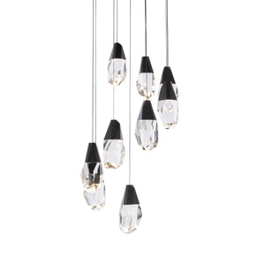 Martini 9 Light LED Chandelier in Black with Clear Optic Crystal | Schonbek - BPD20209O-BK