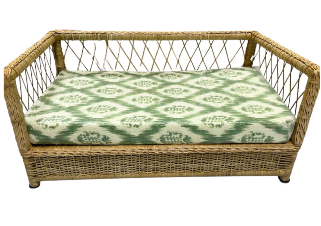 Wicker dog bed sales large