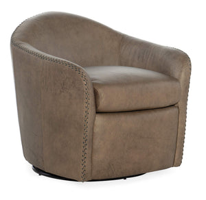 Roper Swivel Club Chair - Brown | Hooker Furniture - CC533-SW-083