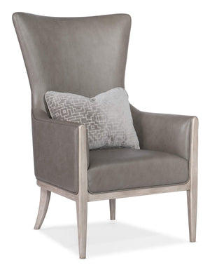 Kyndall Club Chair with Accent Pillow - Grey | Hooker Furniture - CC903-092