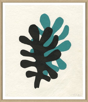 Charlotte Morgan - Double Leaves-Black & Teal | Trowbridge - CDL-4-400