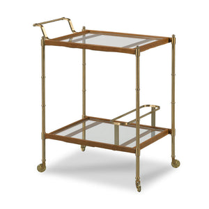 Tipple Table Bar Cart - Satin Brass Finish | Woodbridge Furniture - CK104-55