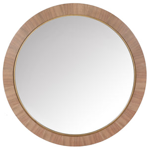 Paulson Round Wood Mirror | Safavieh Couture - CMI4001