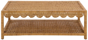 Manon Scallop Coffee Table With Shelf | Safavieh - COF6001