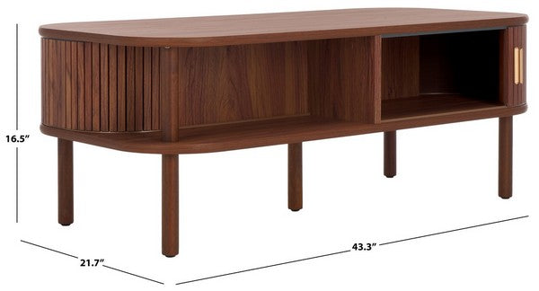 Tealla 2 Tambour Door Coffee Table | Safavieh - COF9606