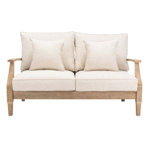 Martinique Wood Patio Loveseat | Safavieh Couture - CPT1012