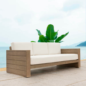 Santiago Eucalyptus Patio Sofa | Safavieh Couture - CPT1051A-2BX
