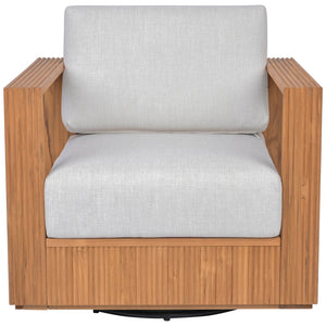 St Lucia Teakwood Swivel Chair | Safavieh Couture - CPT1071