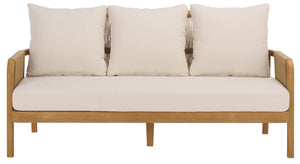 Rogers Teak & Hyacinth Sofa | Safavieh Couture - CPT2017