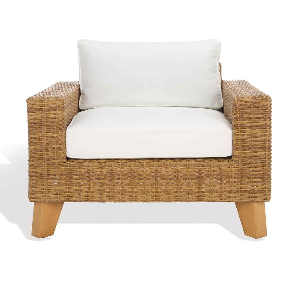 Safavieh Couture Margarita Wicker Patio Chair, CPT2101 - Natural / White