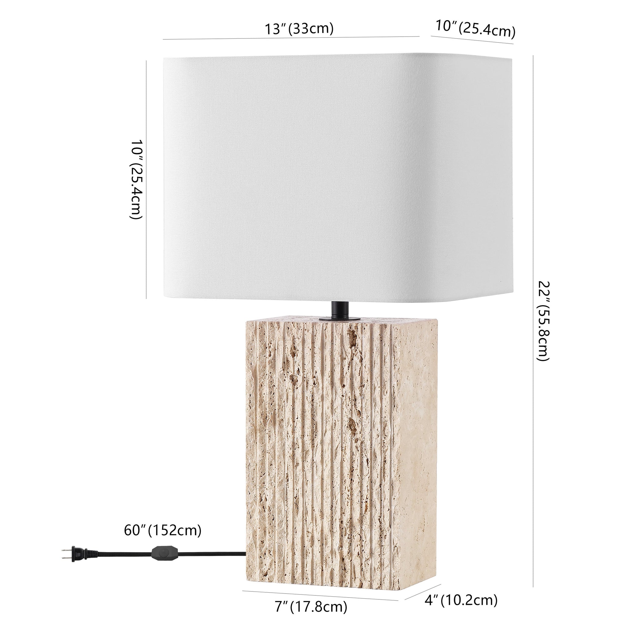 Henry Travertine Table Lamp | Safavieh Couture - CTL1093