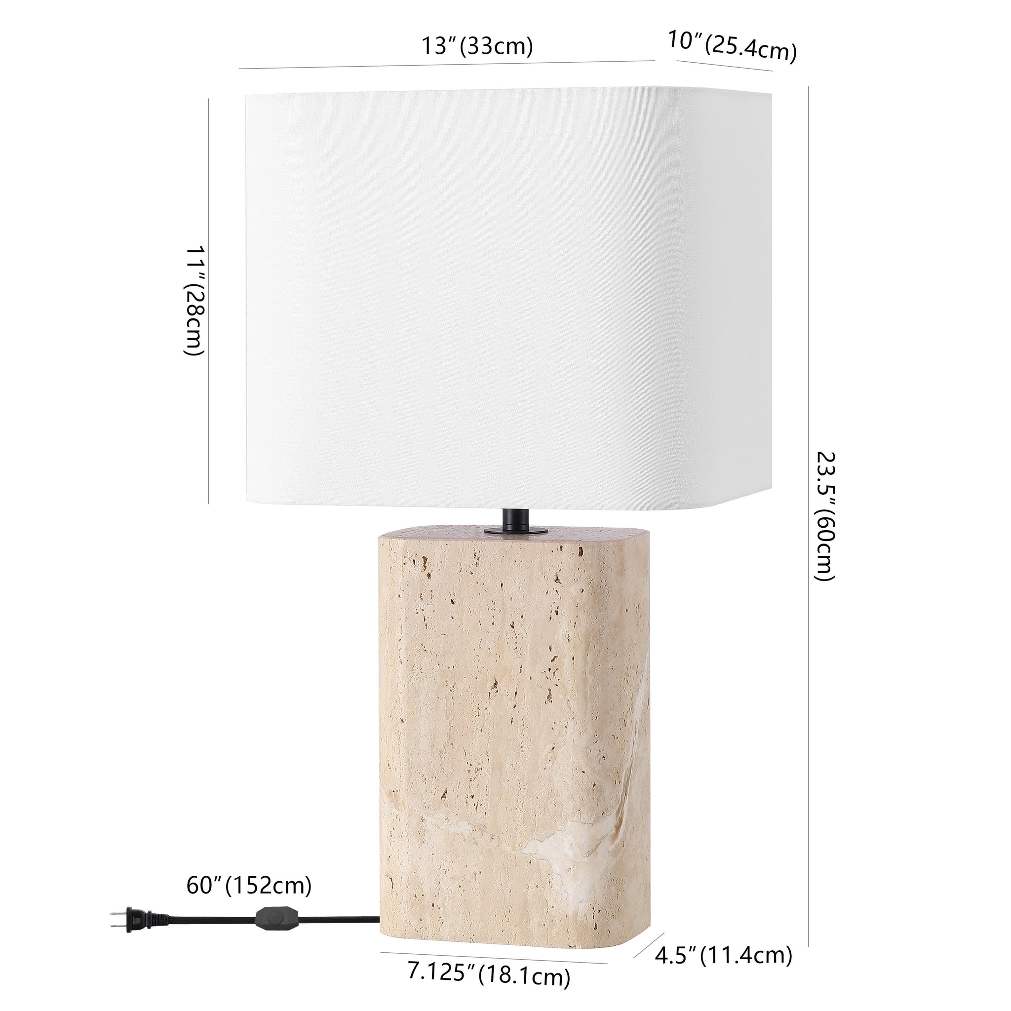 Lisabryna Travertine Table Lamp | Safavieh Couture - CTL1094